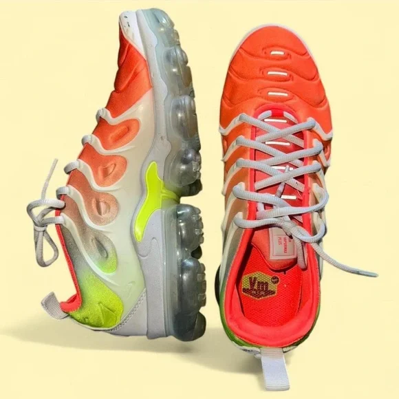 Nike Shoes Nike Vapormax Plus Sneakers Orange Green Poshmark